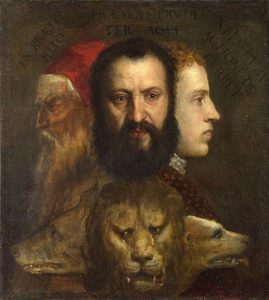 The Allegory of Prudence - From the experience of the past, the present acts prudently, lest it spoil future actions